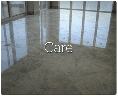Care text on floor image